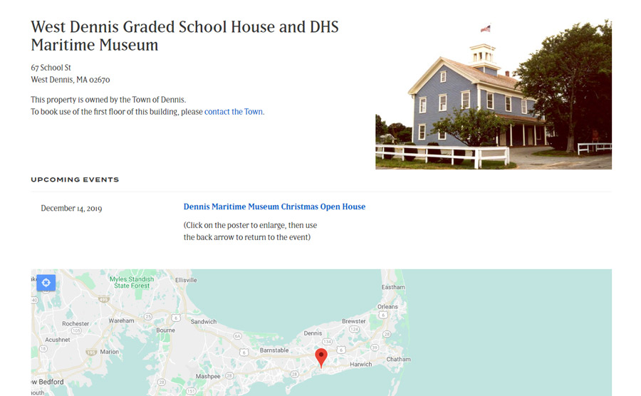 West Dennis Graded School House page