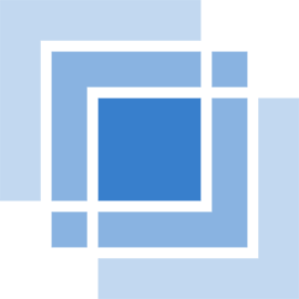 Redesigned SAADA identity with interlocking blue squares